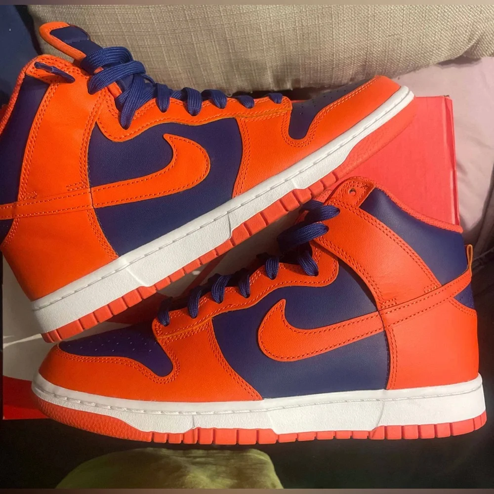 Nike Dunk High-“Knicks”- Clean-size 9m-original box-No star fading-No heel drag - Picture 11 of 16